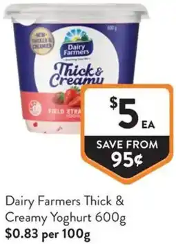 IGA Liquor Dairy Farmers Thick & Creamy Yoghurt offer