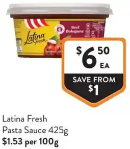 IGA Liquor Latina Fresh Pasta Sauce offer