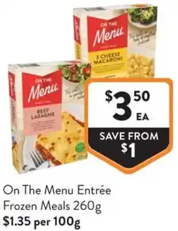 IGA Liquor On The Menu Entrée Frozen Meals offer