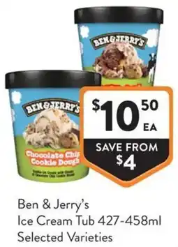 IGA Liquor Ben & Jerry's Ice Cream Tub offer