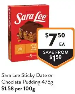 IGA Liquor Sara Lee Sticky Date or Choclate Pudding offer