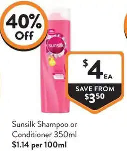 IGA Liquor Sunsilk Shampoo or Conditioner offer
