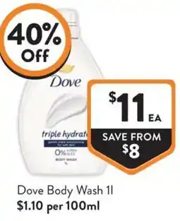 IGA Liquor Dove Body Wash offer