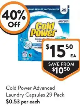 IGA Liquor Cold Power Advanced Laundry Capsules offer