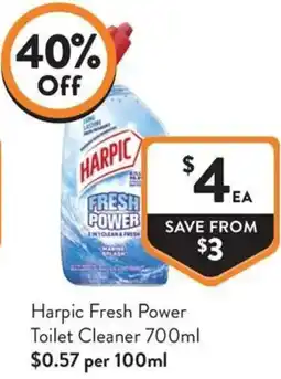 IGA Liquor Harpic Fresh Power Toilet Cleaner offer