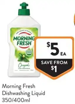 IGA Liquor Morning Fresh Dishwashing Liquid offer