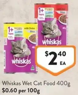 IGA Liquor Whiskas Wet Cat Food offer
