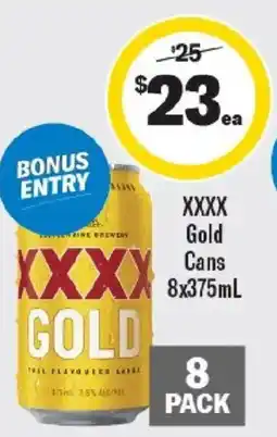 Liquorland XXXX Gold Cans offer