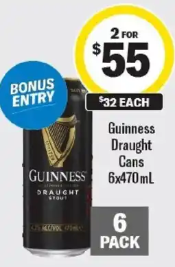 Liquorland Guinness Draught Cans offer