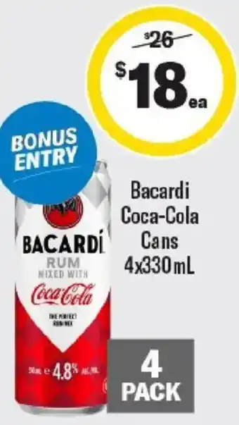 Bacardi Coca-Cola Cans