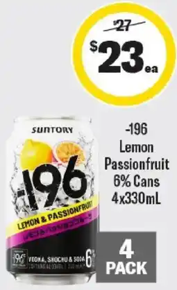 Liquorland -196 Lemon Passionfruit 6% Cans offer