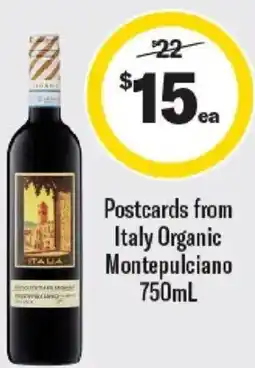 Liquorland Postcards from Italy Organic Montepulciano offer