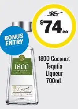 Liquorland 1800 Coconut Tequila Liqueur offer