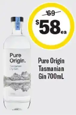 Liquorland Pure Origin Tasmanian Gin offer