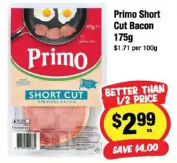 CORNETTS Primo Short Cut Bacon offer