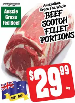 Farmer Jack's Beef scotch fillet portions offer