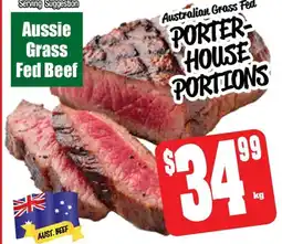 Farmer Jack's Porter house portions offer