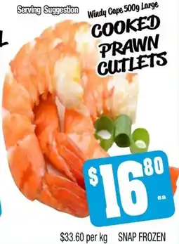 Farmer Jack's Cooked prawn cutlets offer