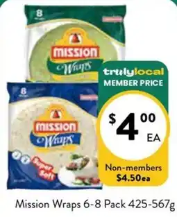 Farmer Jack's Mission Wraps offer