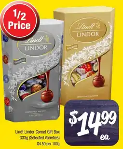 Farmer Jack's Lindt Lindor Cornet Gift Box offer