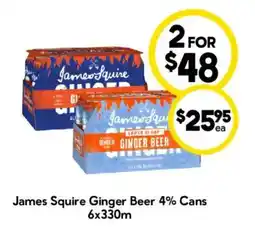 Drakes James Squire Ginger Beer 4% Cans offer