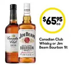 Drakes Canadian Club Whisky or Jim Beam Bourbon offer