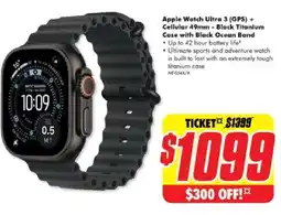 The Good Guys Apple Watch Ultra 3 (GPS) + Cellular 49mm offer