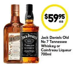 Drakes Jack Daniels Old No 7 Tennessee Whiskey or Cointreau Liqueur offer