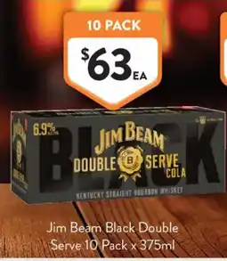 Foodworks Jim Beam Black Double Serve offer