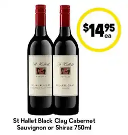 Drakes St Hallet Black Clay Cabernet Sauvignon or Shiraz offer