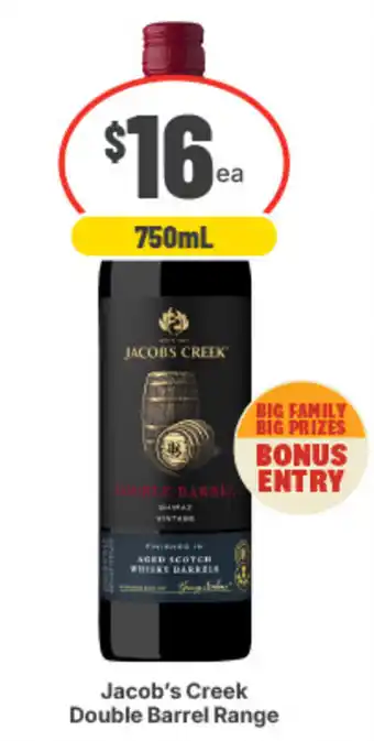 IGA Liquor Jacob's Creek Double Barrel Range offer