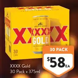 Foodworks XXXX Gold offer