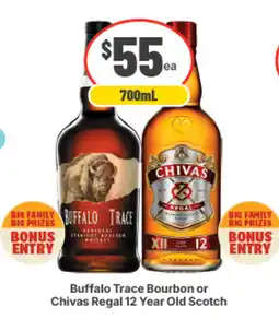 IGA Liquor Buffalo Trace Bourbon or Chivas Regal 12 Year Old Scotch offer