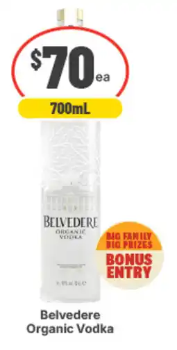IGA Liquor Belvedere Organic Vodka offer