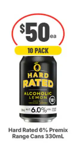 IGA Liquor Hard Rated 6% Premix Range Cans offer