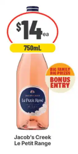 IGA Liquor Jacob's Creek Le Petit Range offer