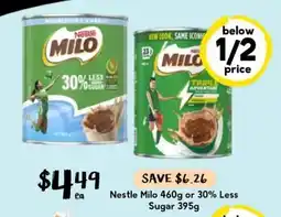 Drakes Nestle Milo or 30% Less Sugar offer