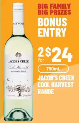 IGA Liquor Jacob's creek cool harvest range offer