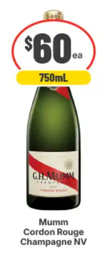 IGA Liquor Mumm Cordon Rouge Champagne NV offer