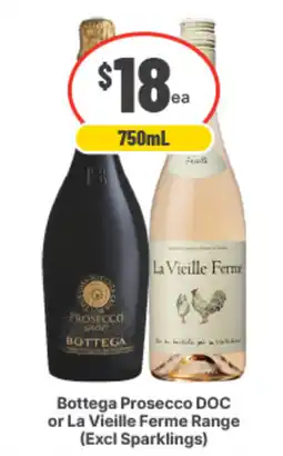 IGA Liquor Bottega Prosecco DOC or La Vieille Ferme Range offer