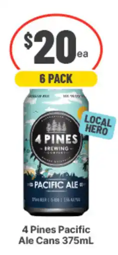 IGA Liquor 4 Pines Pacific Ale Cans offer