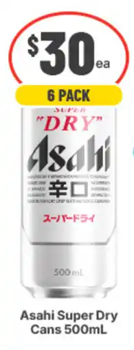 IGA Liquor Asahi Super Dry Cans offer