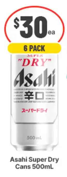 IGA Liquor Asahi Super Dry Cans offer