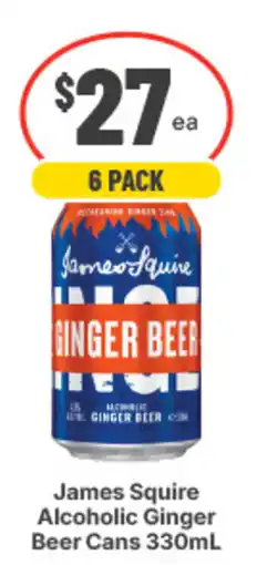 IGA Liquor James Squire Alcoholic Ginger Beer Cans offer