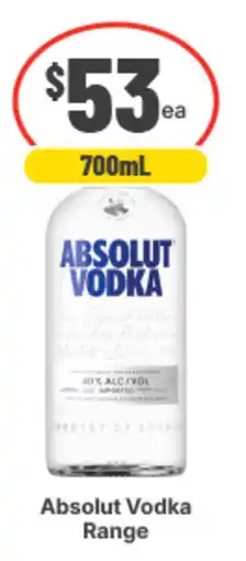 IGA Liquor Absolut Vodka Range offer