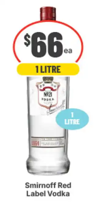 IGA Liquor Smirnoff Red Label Vodka offer