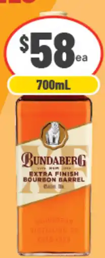 IGA Liquor Bundaberg Extra Finish Bourbon Barrel Rum offer