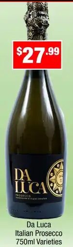 Liquor Stax Da Luca Italian ProseccoVarieties offer