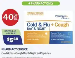 Health Save Pharmacy+ Choice Cold & Flu + Cough Day & Night offer