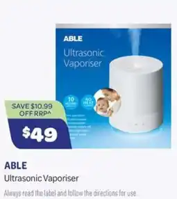 Health Save Able Ultrasonic Vaporiser offer